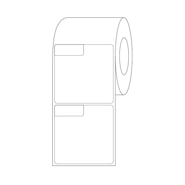 ISBT 128 Blank Direct Thermal Notch 4" x 4"